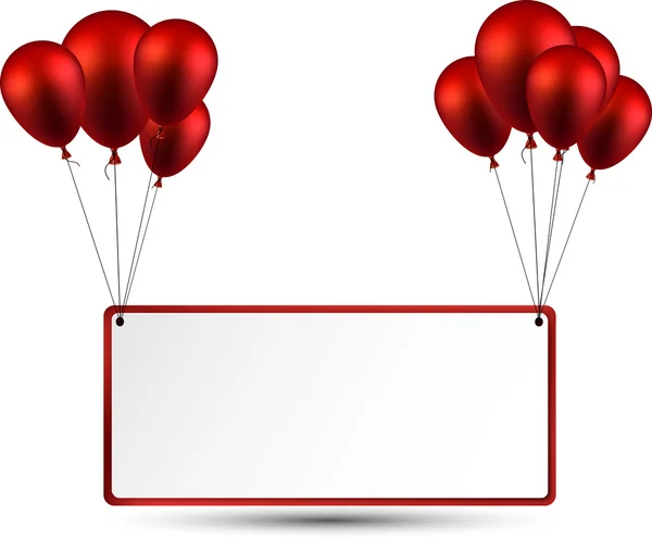 Γιορτάστε το φόντο του πλαισίου με μπαλόνια. — Διανυσματικό Αρχείο