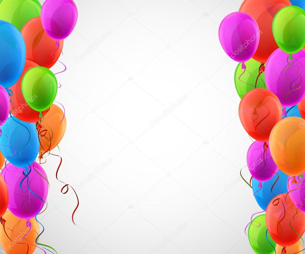 Celebrate background with  colorful balloons.