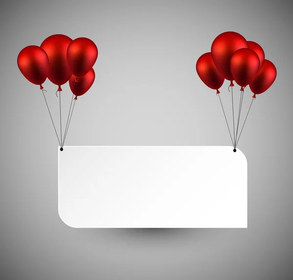 Papier Hintergrund mit Luftballons. — Stockvektor