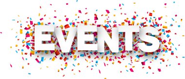 Olaylar konfeti işareti kağıt.