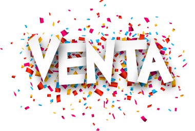 Kağıt venta konfeti işareti.