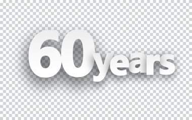 Altmış yıl işareti kağıt.