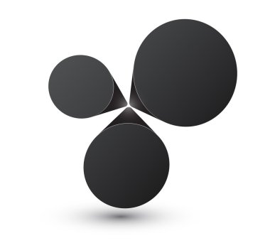 Kabarcık siyah infographics tasarım. 