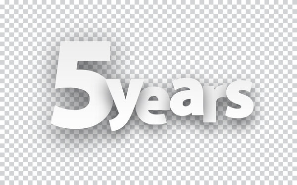 Бумажный знак на пять лет
.