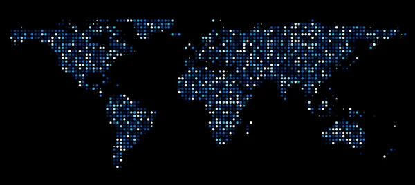 Mapa do mundo composto por pontos . —  Vetores de Stock