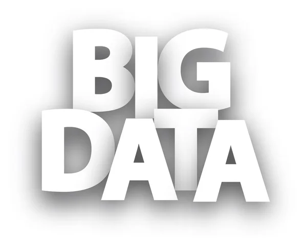 Papier Big Data signe . — Image vectorielle
