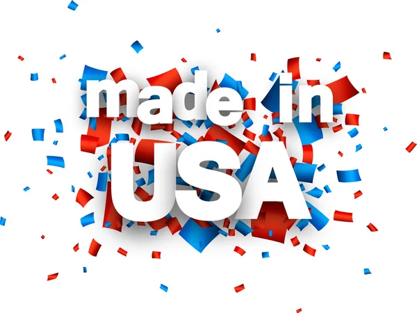 Papier USA confettis signe . — Image vectorielle