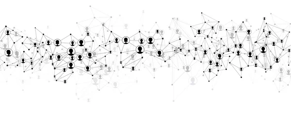 Comunicação malha social . —  Vetores de Stock