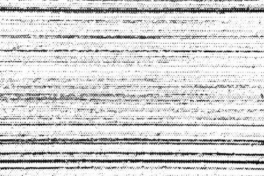 Kağıt üzerinde bantlama ve yazdırma düzensizliklerini gösteren düz olmayan yatay çizgiler oluşturan basılı yarım tonlu noktaların aşırı yakın çekimi.