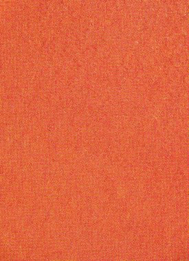 Renkli bir yazıcıdan yoğun bir yarım ton kırmızı ve turuncu mürekkep lekesi içeren basılı kâğıt aşırı yakın plan..