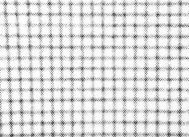 Siyah-beyaz yarım ton dokusu, noktalı kareler ve kesişimlerden oluşan damalı bir kafes oluşturuyor. İnce kağıt tanecikli temiz geometrik ızgara deseni, kusursuz bir arkaplan olarak idealdir..