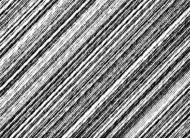 Katmanlı çapraz çizgileri olan siyah ve beyaz yarım tonlu nokta dokusu ve dokunmuş, kumlu bir iz hissi. Örtüler, posterler ve tasarım için gazete tarzı soyut arkaplan.