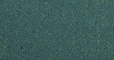 Üzerinde ince lifler, küçük koyu lekeler ve ince nokta benzeri tahıllar olan yeşil kağıt yüzeyin stop-motion videosu. Ekonomi, zanaat ve modern tasarım için soyut arkaplan.