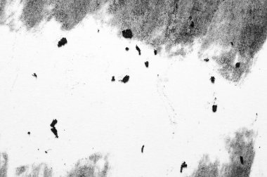 Kömür lekesi kenarı, yumuşak gölgeleme, dağınık toz zerreleri ve küçük parçalar olan yüksek anahtarlı tek renkli beyaz kağıt makromu. Geniş kopya alanı ile soyut arkaplanı temizle.