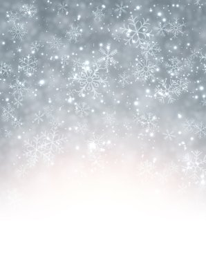 Kar taneleriyle kış arkaplanı