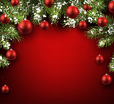 Christmas red background clipart