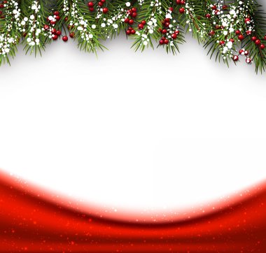 Çam dalları ile kış arka plan