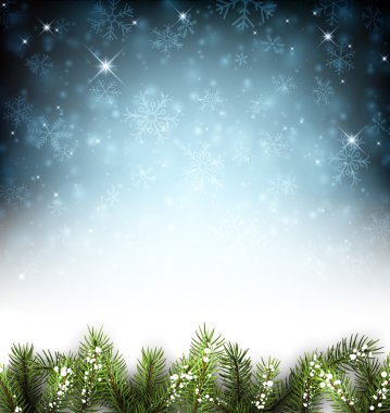 Köknar dallı Noel arkaplanı