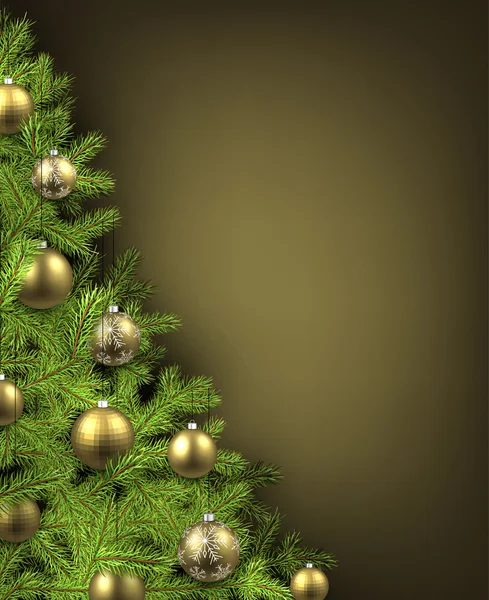 Fondo con árbol de Navidad — Vector de stock