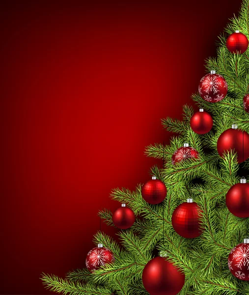 Fondo con árbol de Navidad — Vector de stock