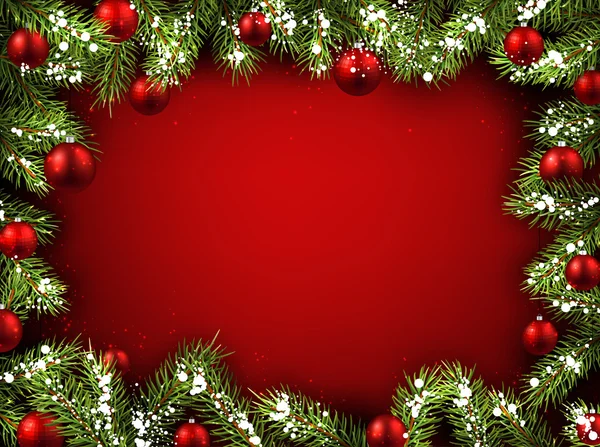 Christmas red background — Stock Vector