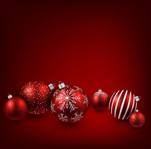 ボールとクリスマスの背景 — ストックベクタ