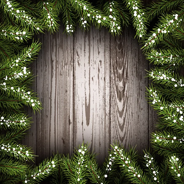Sfondo di Natale con rami di abete — Vettoriale Stock