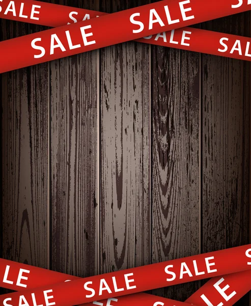 Wooden sale background — Stock Vector