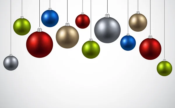 Año Nuevo bolas de colores — Vector de stock