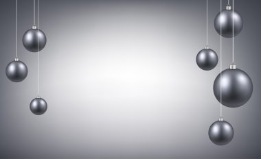 Noel arka plan gümüş toplar