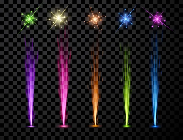 Festive colorful fireworks — Stock Vector