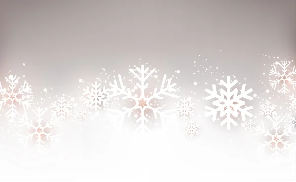 Fundo festivo com flocos de neve — Vetor de Stock