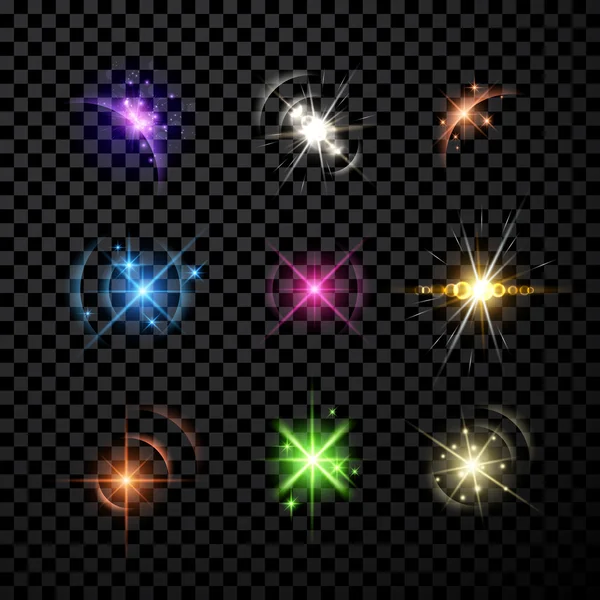Stars and planets set — Stock Vector