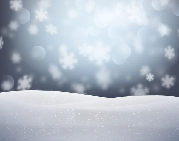 Winter achtergrond met sneeuwvlokken — Stockvector