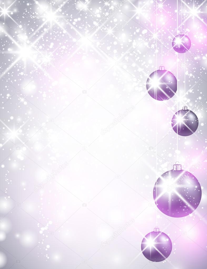 Christmas shining background with balls