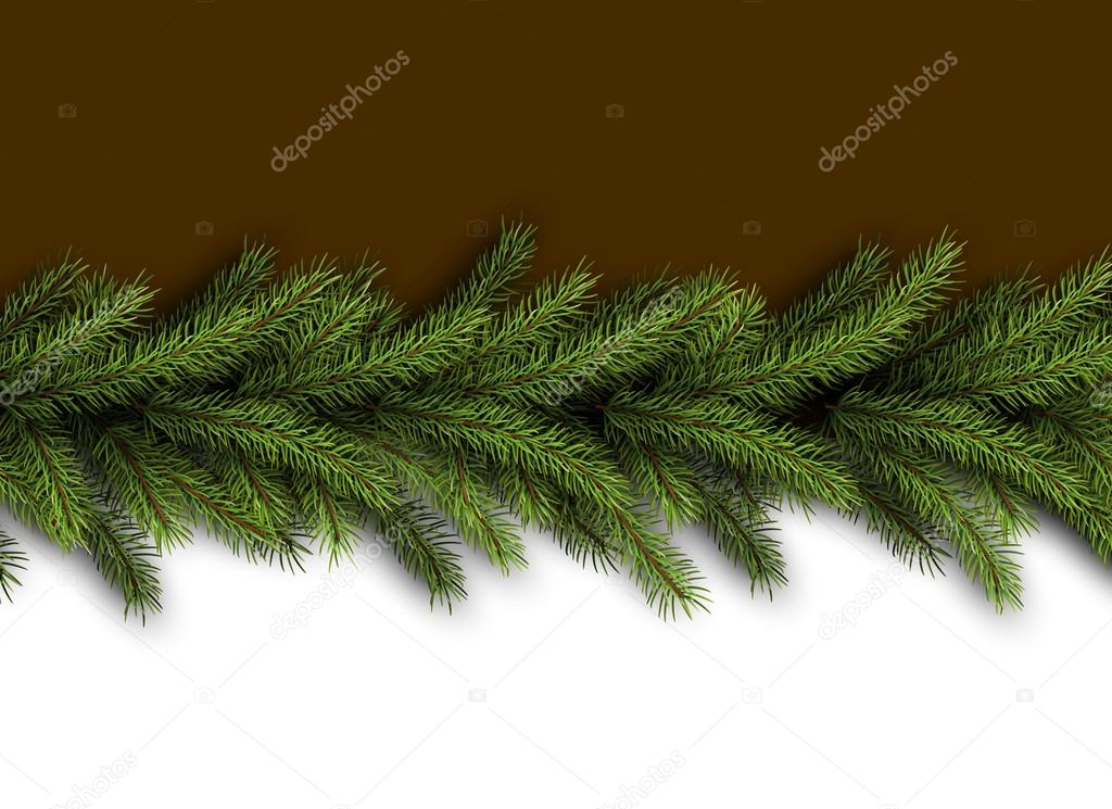 Card with fir branches