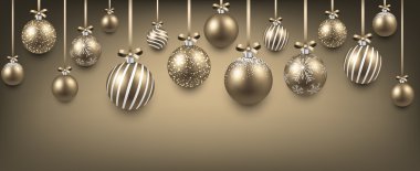 Altın Noel topları