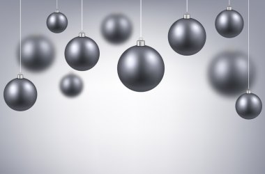 Noel arka plan gümüş toplar