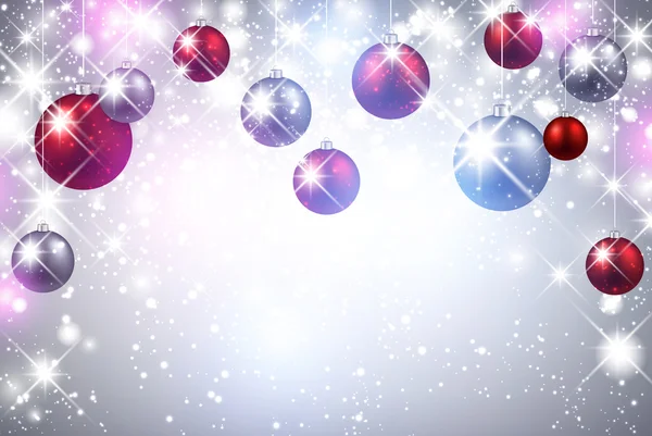 Christmas background with balls — Stock Vector