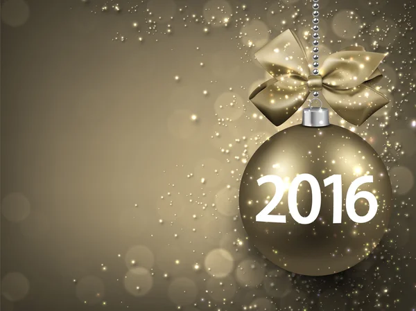 New year golden bauble — Stock Vector
