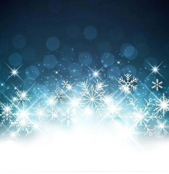 Εορταστική φόντο με νιφάδες χιονιού — Διανυσματικό Αρχείο