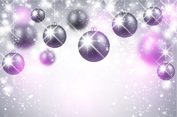 Noël fond brillant avec des boules — Image vectorielle