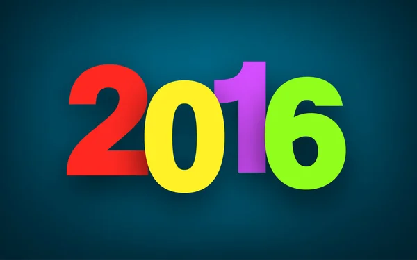 Nouvelle année colorée signe — Image vectorielle