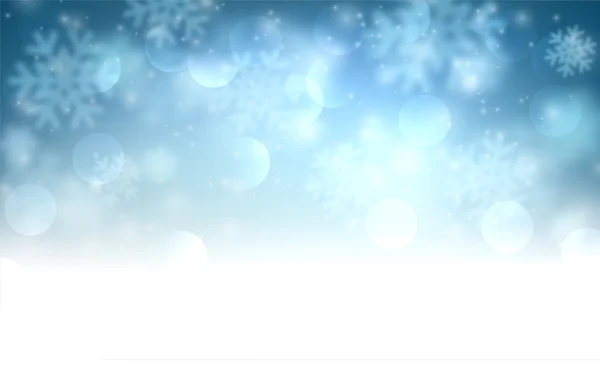 Χειμερινό φόντο με νιφάδες χιονιού — Διανυσματικό Αρχείο