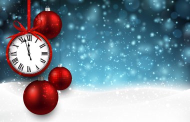 Noel topları ile yeni yıl arka plan.
