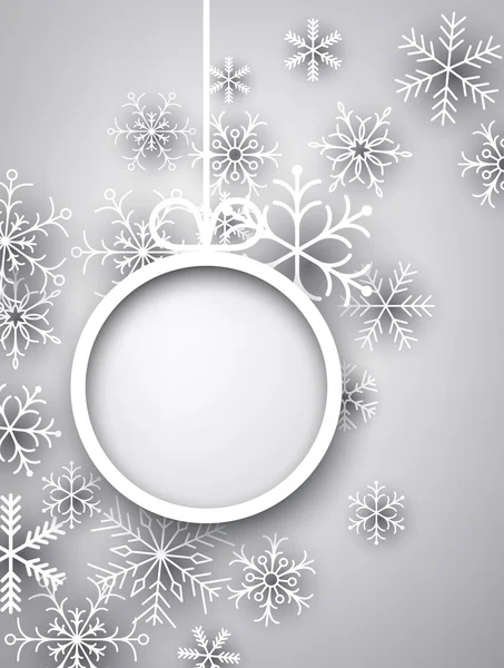 Fondo de Navidad con copos de nieve — Vector de stock