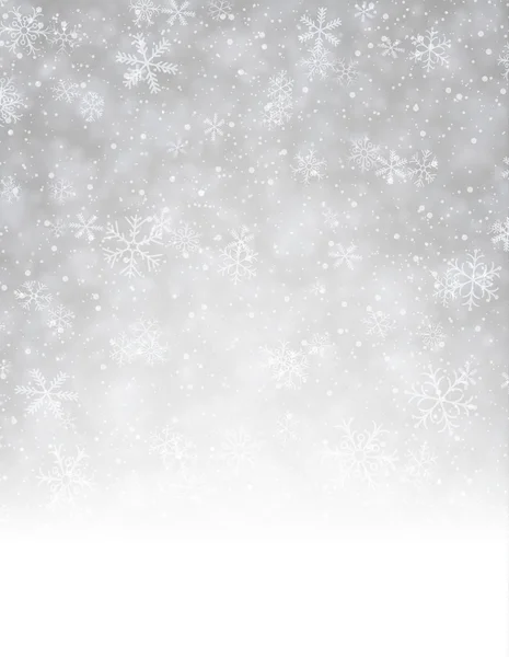 Winter achtergrond met sneeuwvlokken — Stockvector