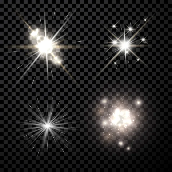 Stjärnor i ställa in bakgrund. — Stock vektor