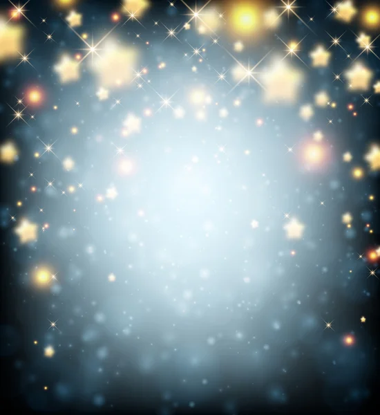 Fond lumineux avec étoiles . — Image vectorielle