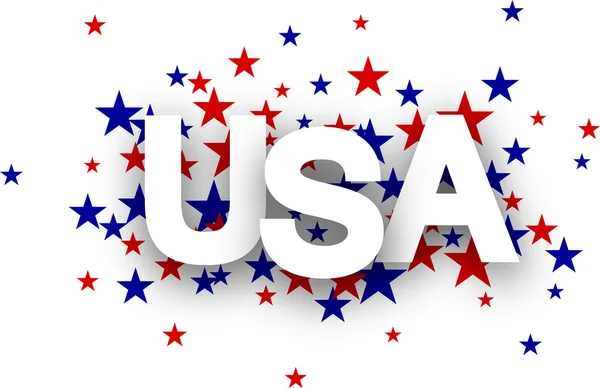 Etats-Unis signe sur fond d'étoile — Image vectorielle
